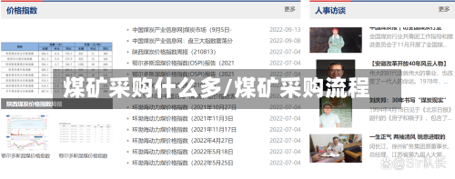 煤矿采购什么多/煤矿采购流程