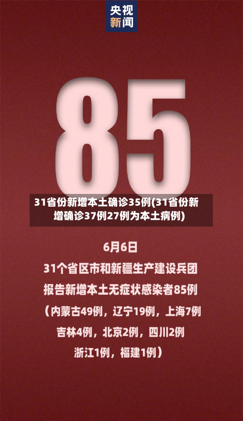 31省份新增本土确诊35例(31省份新增确诊37例27例为本土病例)-第3张图片